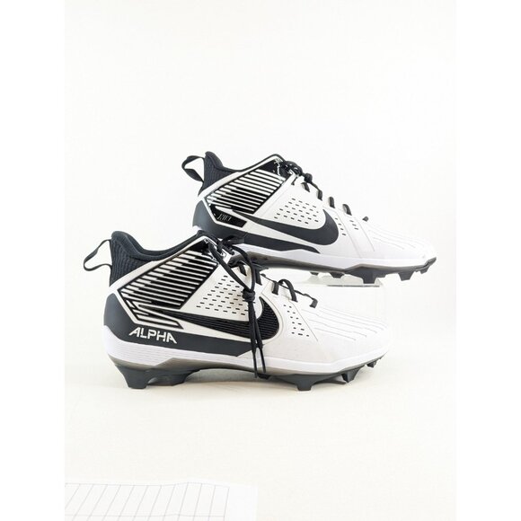 Nike Alpha Menace Strong Football Cleats White Black Men’s Size 16 IB2572-100
